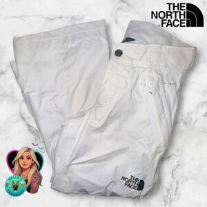 The North Face Snow Pants Girls Small 7/8 DryVent White Ski Snowboard EZ Grow